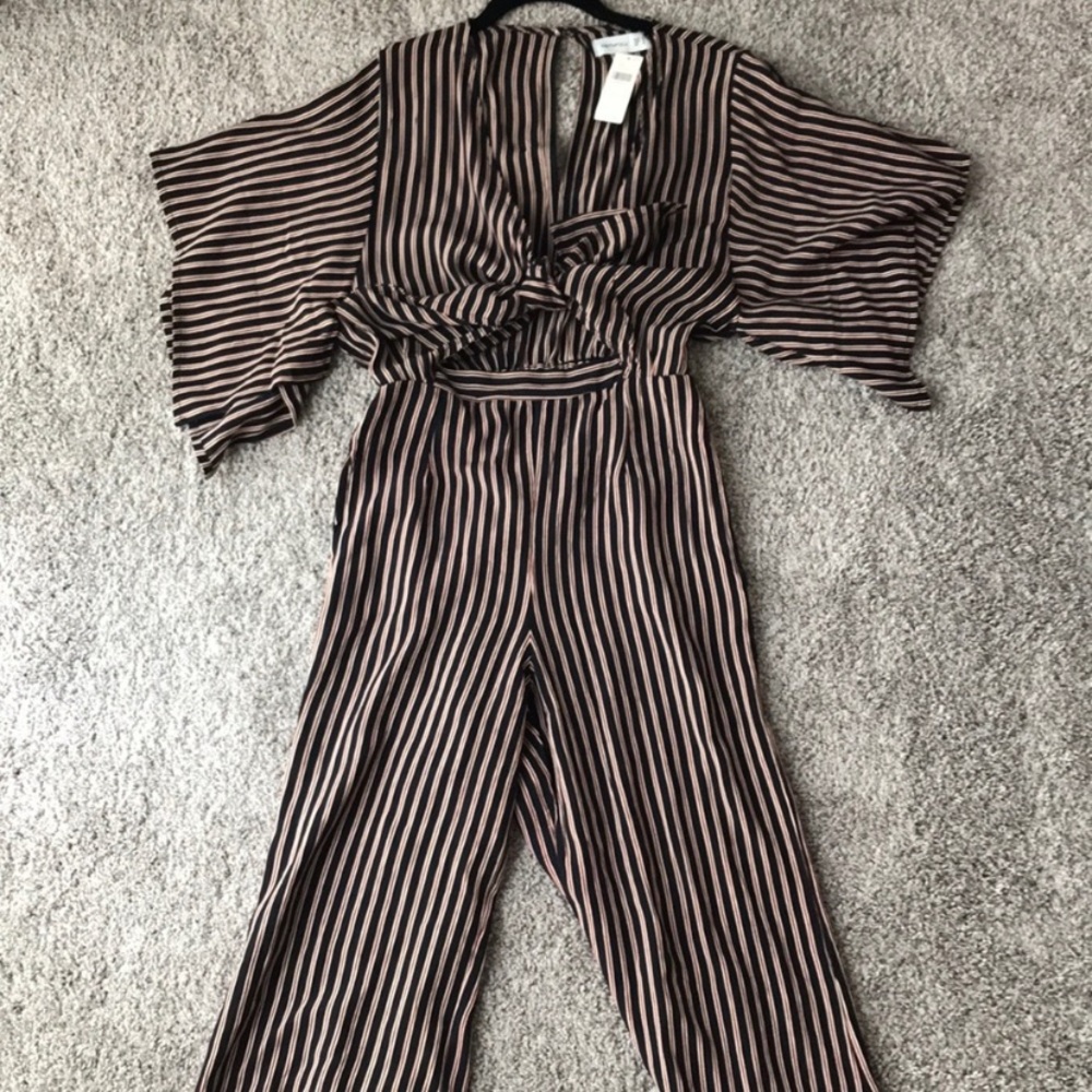 Anthropologie Striped Jumpsuit